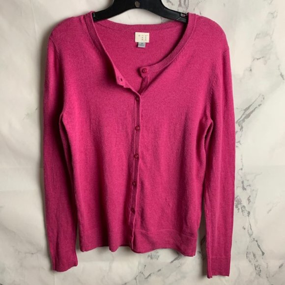 A New Day Pink Cardigan I Size Medium - Picture 4 of 5